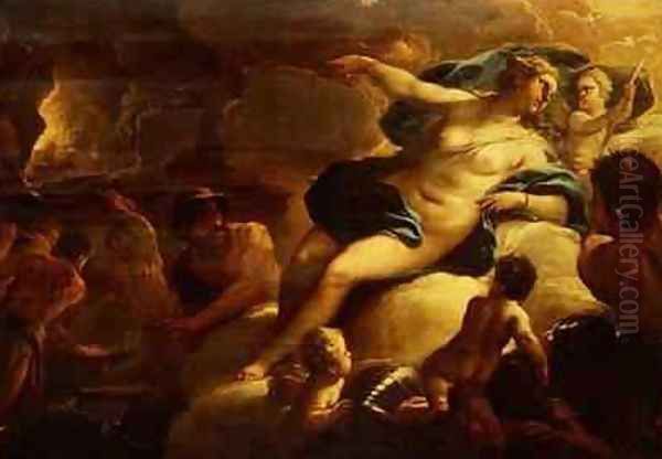 Venus at the Forge of Vulcan Oil Painting by Luca Giordano