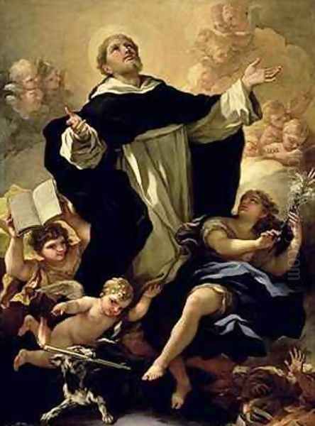 St Dominic Oil Painting by Luca Giordano