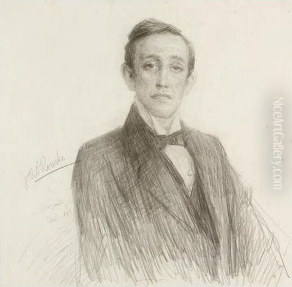 Portrait Of J.a. O'rourke Oil Painting by John Butler Yeats