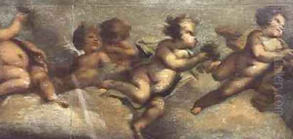 Putti disporting 6 Oil Painting by Luca Giordano