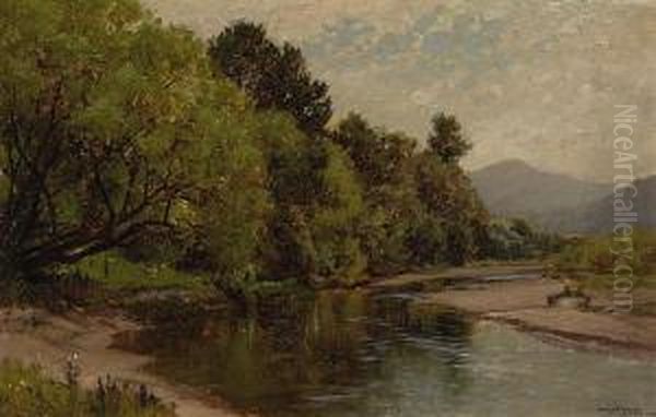 Pajaro River, California Oil Painting by Raymond Dabb Yelland