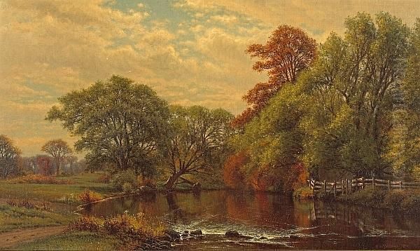 Autumn Reflections Oil Painting by Raymond Dabb Yelland