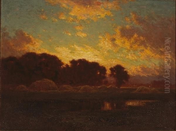 Sunset, Kenwood Meadows Oil Painting by Raymond Dabb Yelland