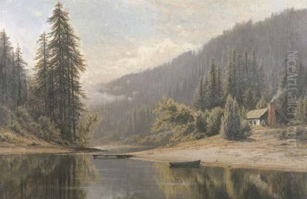 The Gualala River, California Oil Painting by Raymond Dabb Yelland