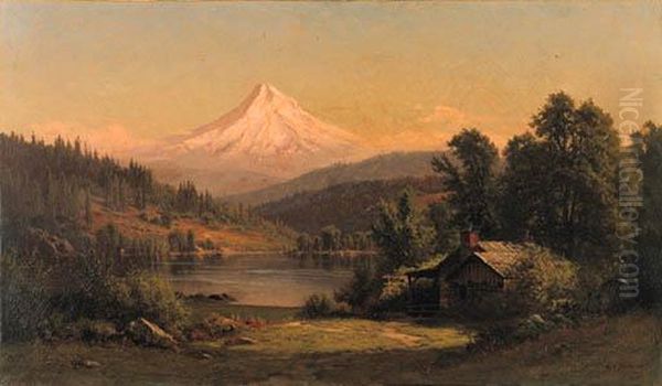 Mt. Hood, Columbia River Oil Painting by Raymond Dabb Yelland