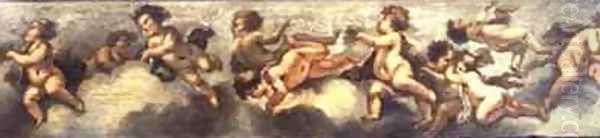 Putti disporting 3 Oil Painting by Luca Giordano