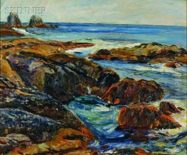 Along The California Coast Oil Painting by Karl H. Yens