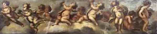 Putti disporting 7 Oil Painting by Luca Giordano