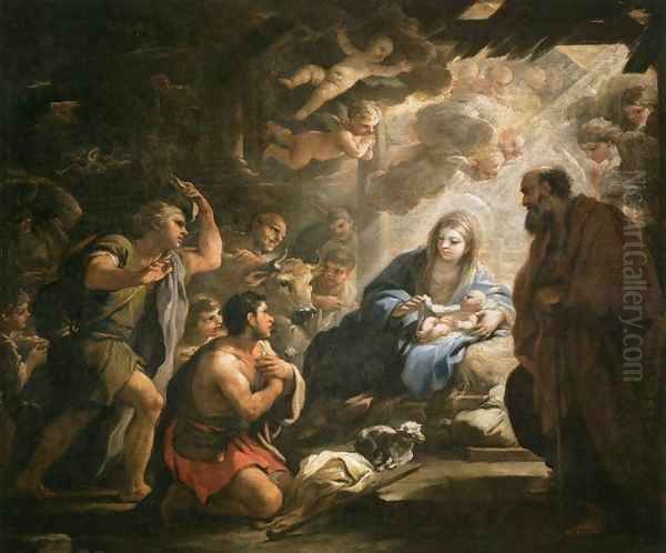 Adoration of the Shepherds Oil Painting by Luca Giordano