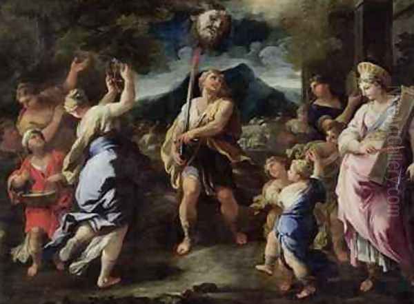 Triumph of David Oil Painting by Luca Giordano