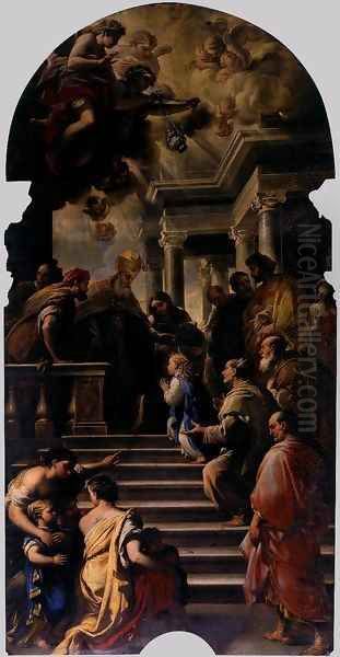 Presentation of Mary at the Temple Oil Painting by Luca Giordano