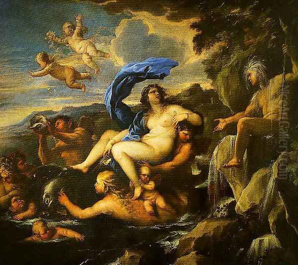 The Triumph of Galatea with Acis Transformed into a Spring Oil Painting by Luca Giordano