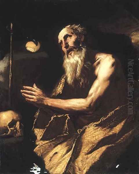 Saint Paul the Hermit Oil Painting by Luca Giordano