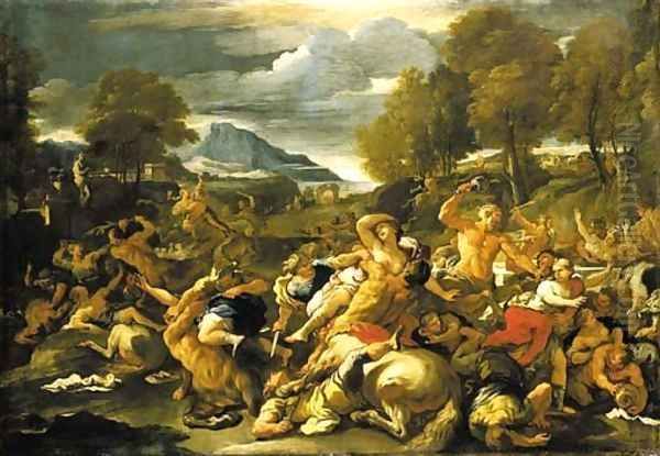 The Battle of the Lapiths Oil Painting by Luca Giordano