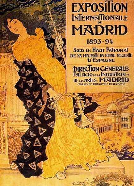 Exposicion Internacional De Madrid Oil Painting by Eugene Grasset