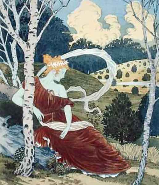 In the Woods from LEstampe Moderne Oil Painting by Eugene Grasset