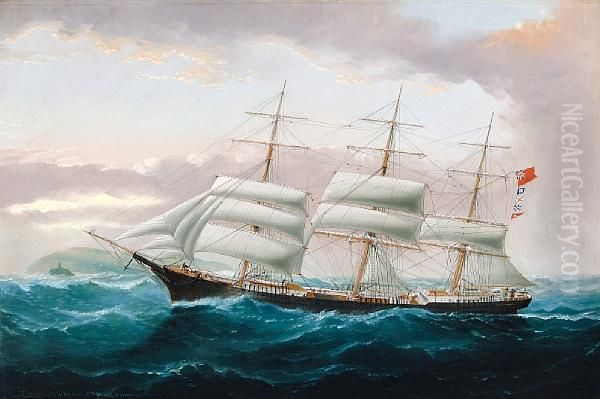 The British Full-rigged Merchantman Esther Royidentifying Oil Painting by William Howard Yorke