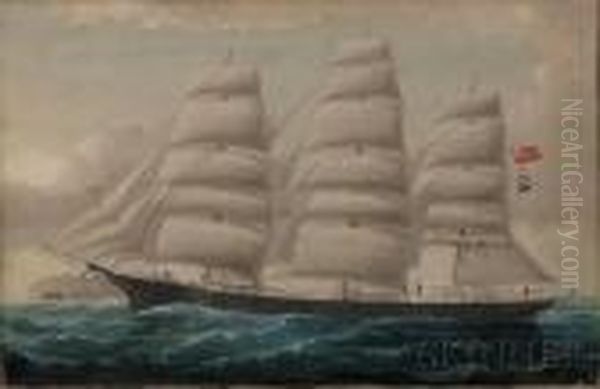 Portrait Of The British Ship J.d. Everett Oil Painting by William Howard Yorke