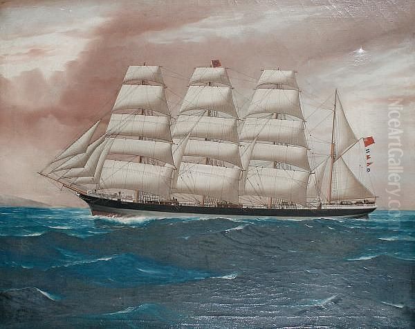 Cissie - A Four Masted Barque Oil Painting by William Howard Yorke