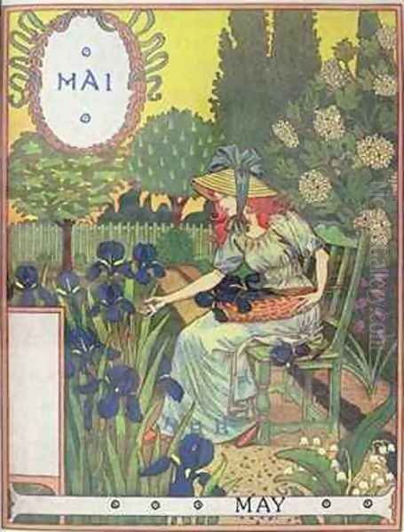 May Oil Painting by Eugene Grasset