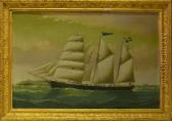 Nordstjernan. Capten Amandus Olsson Fiskebackskil. Oil Painting by William Howard Yorke