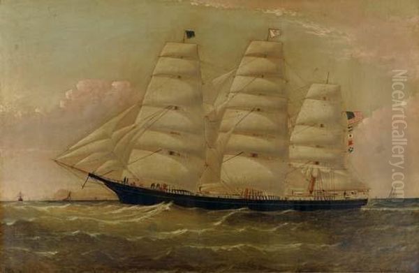 The American Ship Oracle Thought To Be The South Stack, Anglesey Oil Painting by William Howard Yorke