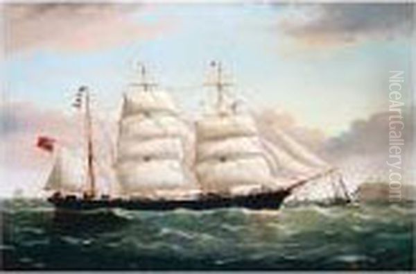 The Barque ````delscey' Of Liverpool Calling For The Falmouth Pilot Off The Lizard Oil Painting by William Howard Yorke