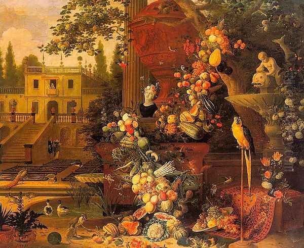 Garden Oil Painting by Pieter Gijsels