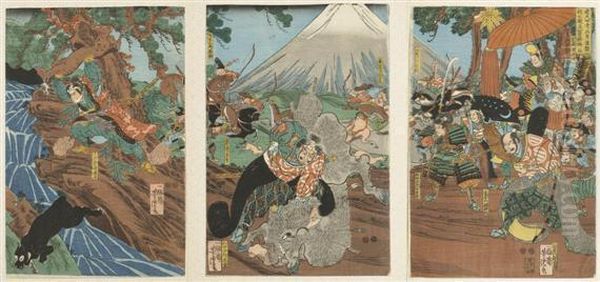 Ichimosai Yoshitora Oil Painting by Utagawa Yoshitora