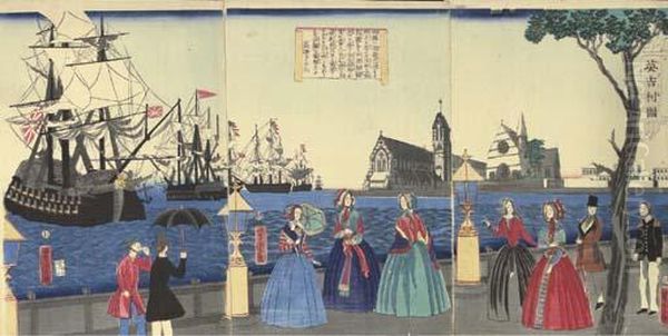 Igirisukoku (england) Oil Painting by Utagawa Yoshitora