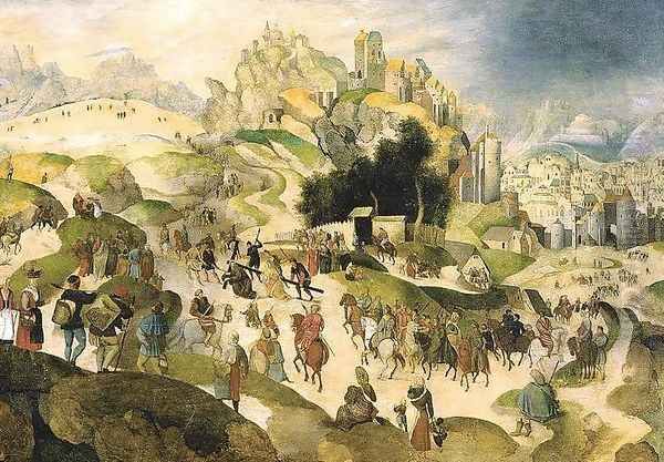 The Road to Calvary 1599 Oil Painting by Abel Grimmer