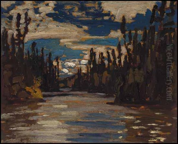 Sand Lake, Algoma / An Algoma River (verso) Oil Painting by Alexander Young