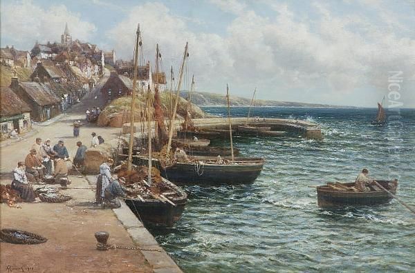 Pittenweem From The Harbour Oil Painting by Alexander Young