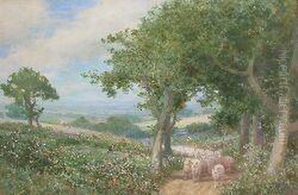 The Return Of The Flock Oil Painting by Alexander Young