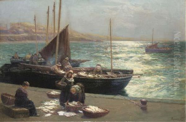 Sorting Fish, Pittenweem Oil Painting by Alexander Young