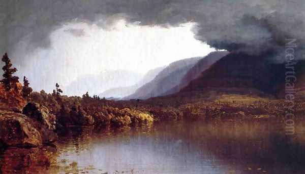 A Coming Storm on Lake George Oil Painting by Sanford Robinson Gifford