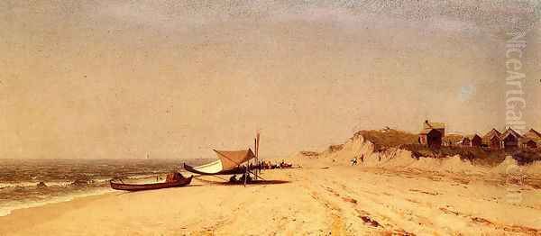 Long Branch Beach Oil Painting by Sanford Robinson Gifford