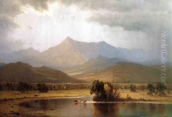 A Passing Storm in the Adirondacks Oil Painting by Sanford Robinson Gifford