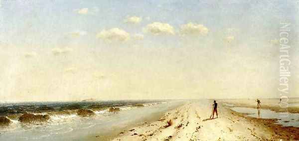 Fire Island Beach Oil Painting by Sanford Robinson Gifford