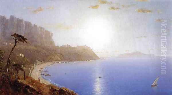 La Marina Grande, Capri Oil Painting by Sanford Robinson Gifford