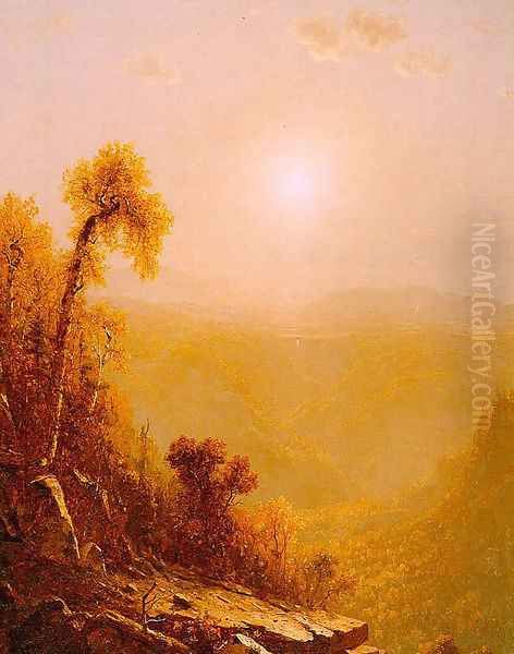 October In The Catskills Oil Painting by Sanford Robinson Gifford