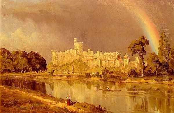 Study Of Windsor Castle Oil Painting by Sanford Robinson Gifford