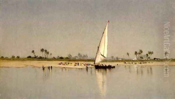 A Sketch on the Nile Oil Painting by Sanford Robinson Gifford