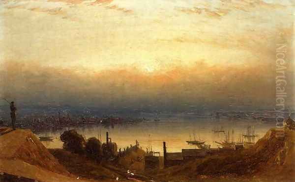 The Basin of the Patapsco from Federal Hill, Baltimore Oil Painting by Sanford Robinson Gifford