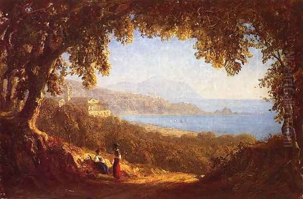 La Riviera Di Ponente Genoa Oil Painting by Sanford Robinson Gifford