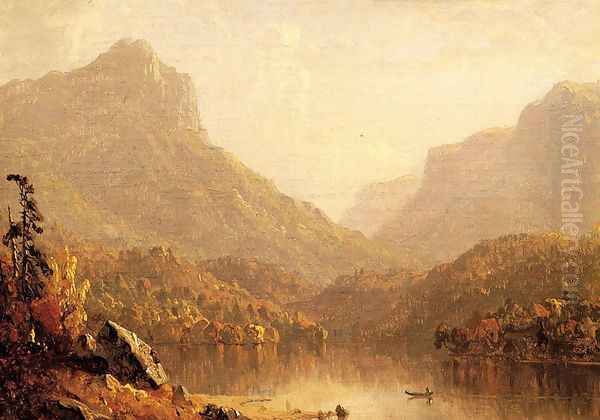 Lake Scene Oil Painting by Sanford Robinson Gifford