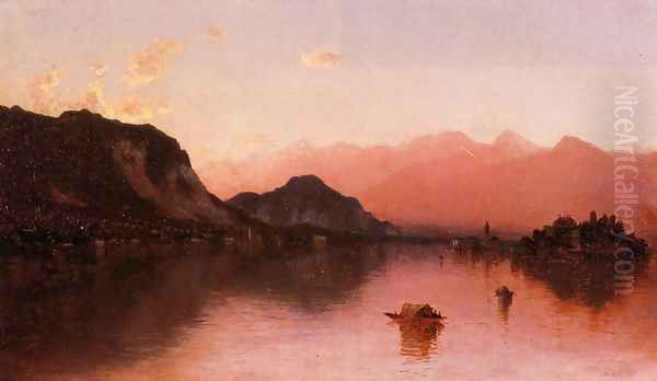 Isola Bella Lago Maggiore A Sketch Oil Painting by Sanford Robinson Gifford