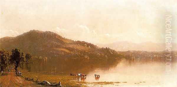 Mt Merino On The Hudson Near Olana Oil Painting by Sanford Robinson Gifford