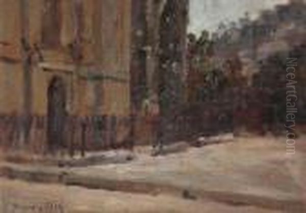 Iglesia En Paris Oil Painting by Pere Ysern Y Alie