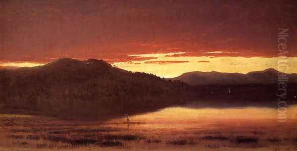 Twilight Oil Painting by Sanford Robinson Gifford